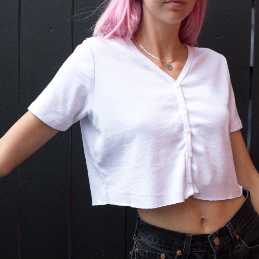 NWT brandy melville white jessie top